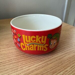 Red Lucky Charms Cereal Bowl